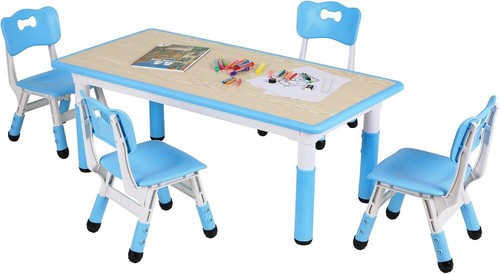 Kids study table and chairs - study,