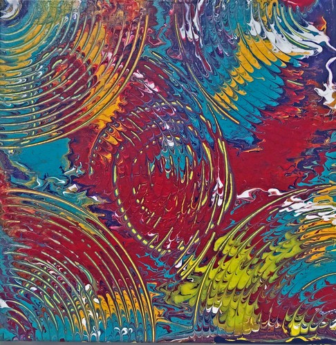 Original acrylic pour abstract - original,