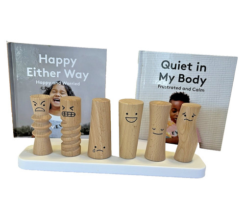Lovevery wooden emotion dolls - wooden,
