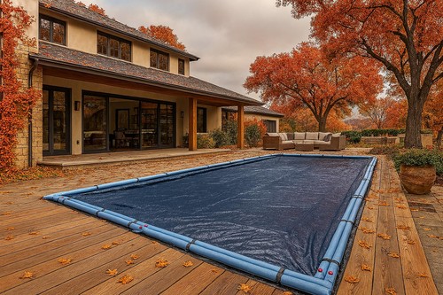 Winter block inground pool - winter,