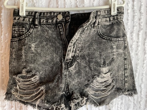 Black acid wash distressed - acid,