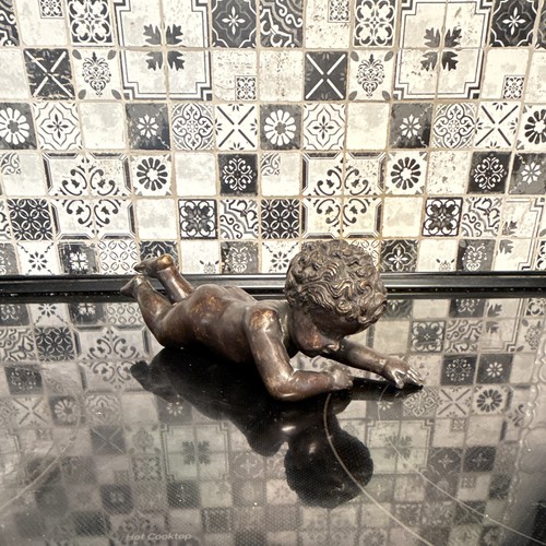 Vintage bronze finish cherub - vintage,