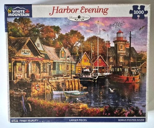 White mountain harbor evening - mountain,