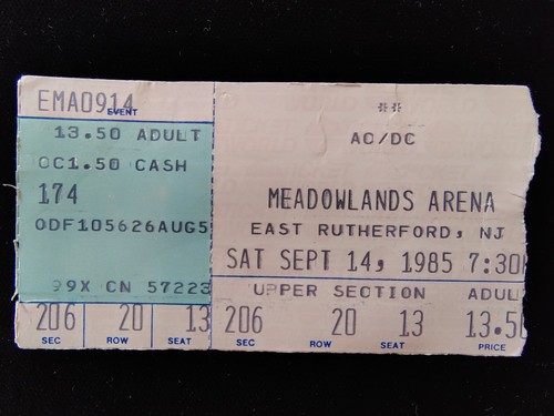 Vtg 1985 concert ticket - concert,