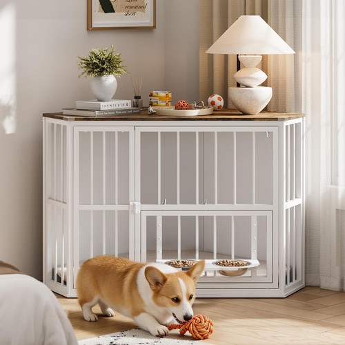 Corner dog crate - dog,