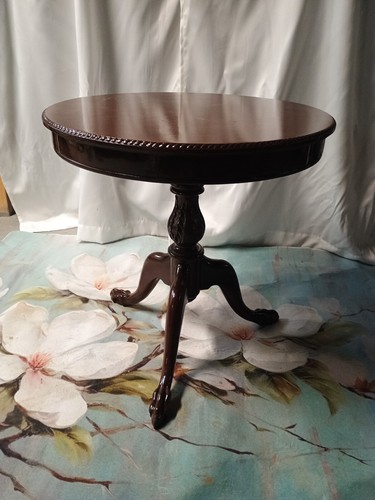 Small antique round mahogany - small,