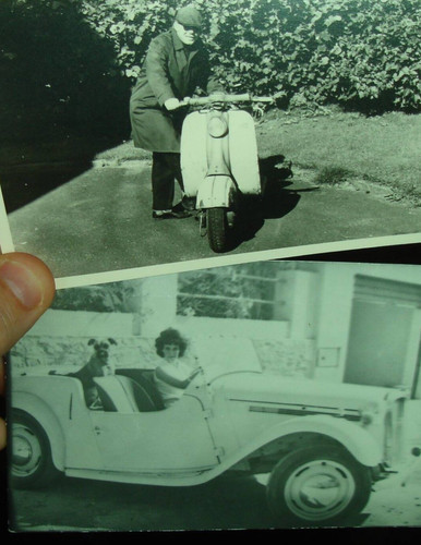 Old 1940 scooter real - old,