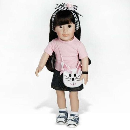 Emily brunette pink denim - -,