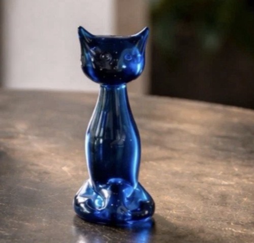 Viking art glass cat - glass, figurine