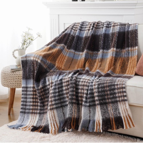 Christmas plaid throw blanket - throw,
