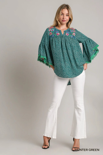 Umgee hunter green neck - umgee, v-neck