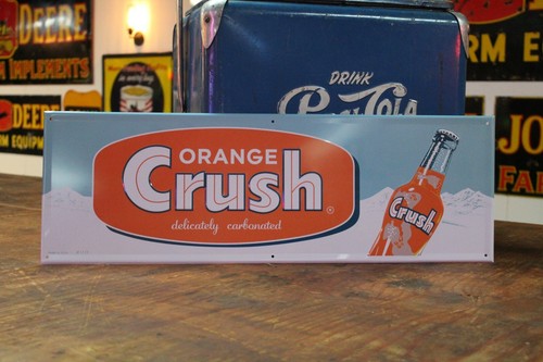 Orange crush soda pop - orange, embossed