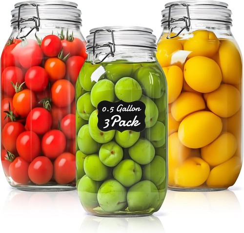 Large glass jars with lid - jars,