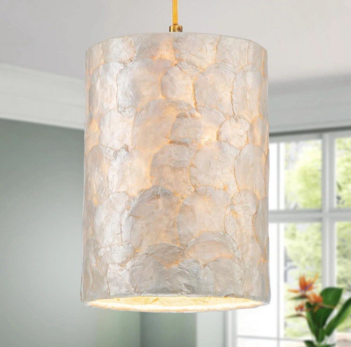 Coastal light capiz shell - coastal,