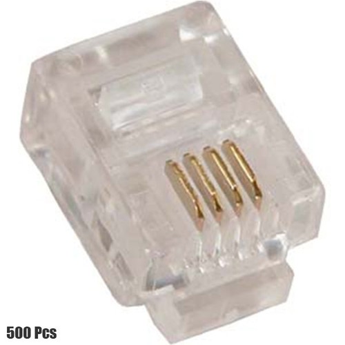 500 pcs rj11 6p4c telephone - 500,
