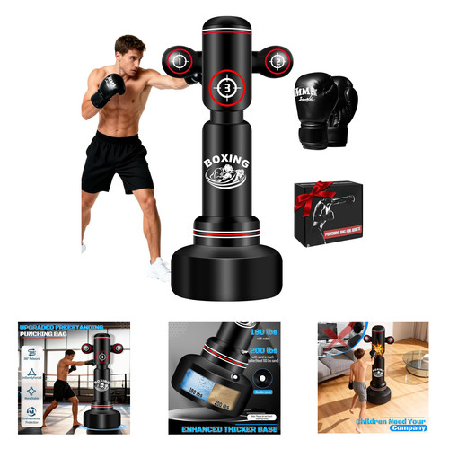 Freestanding punching bag with - punching,