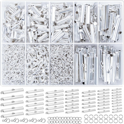 Silver slider clasp kit for - silver,