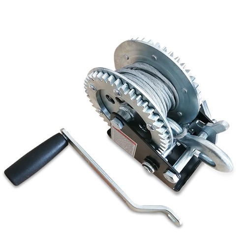 Hand cranked double - hand-cranked, double-action