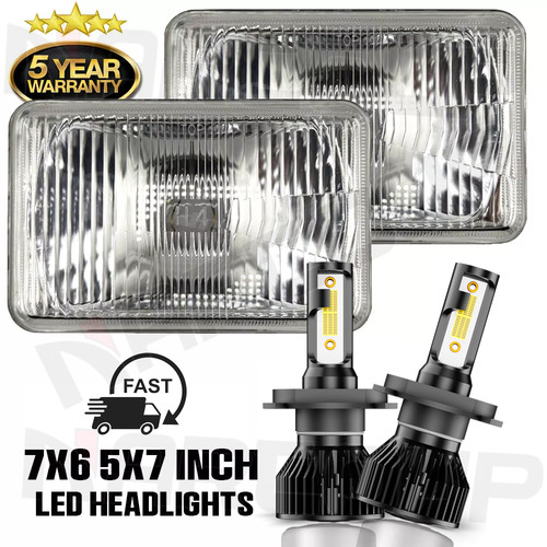 5x7 7x6 led headlights halo - 5x7",