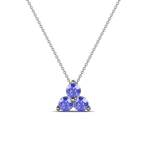 Tanzanite three stone - stone, pendant