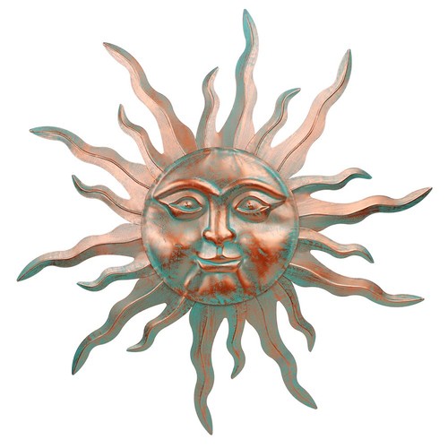 Metal sun wall - decor, large