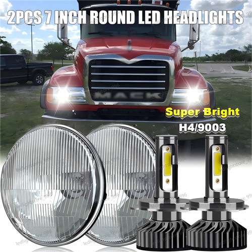Pair inch round - inch, led