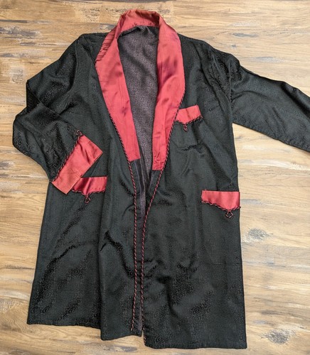 Vtg black red silk - red, silk?