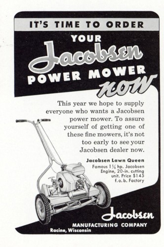 1949 jacobsen power mower - power,