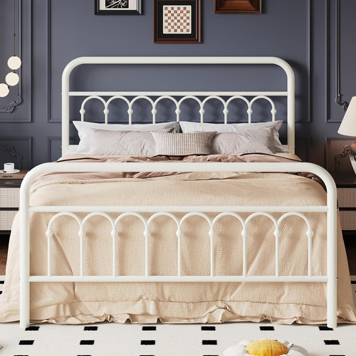 Queen size metal platform bed - size,