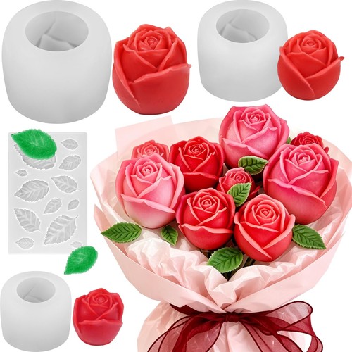 Sizes rose candle - 3,