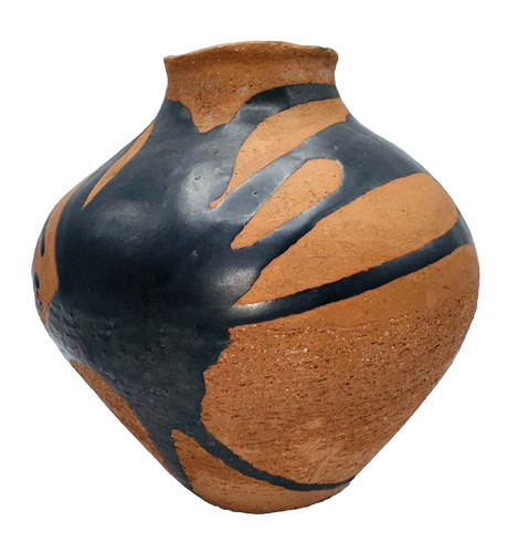 Native jemez pottery vase - native, hand