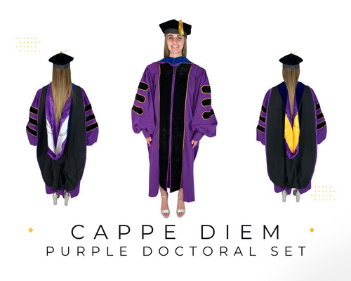 Purple doctoral regalia deluxe - purple,