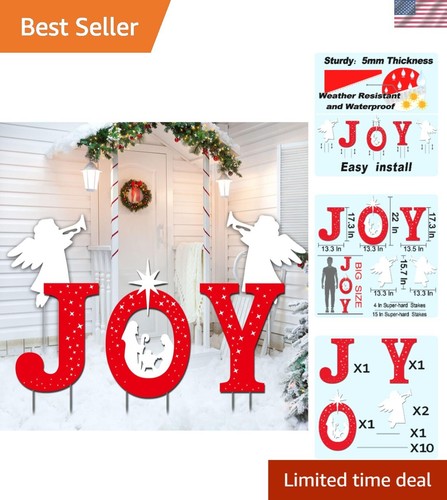 Pcs joy nativity outdoor - 5,