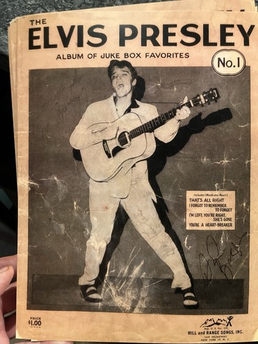 Elvis presley autographed 1955 - elvis,