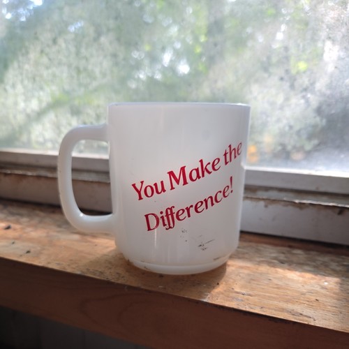 Vntg glasbake mug you make - make, a
