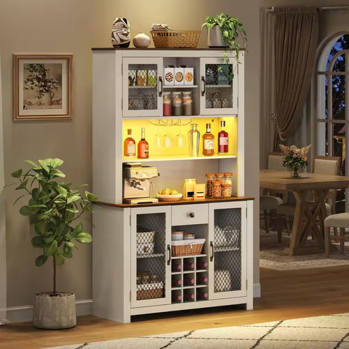 White w bar - 48, cabinets