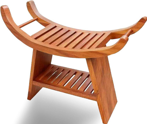 Teak shower bench shoe - shower,