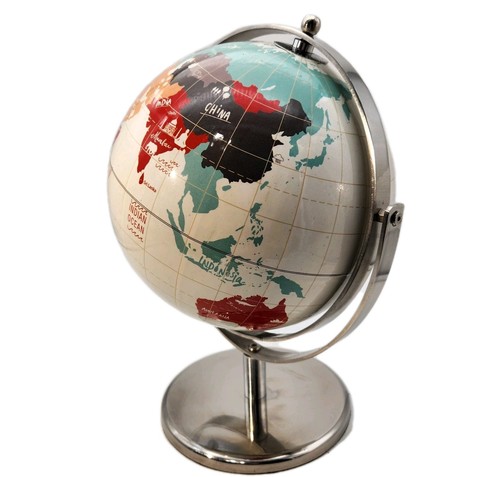 World globe chrome base - world,