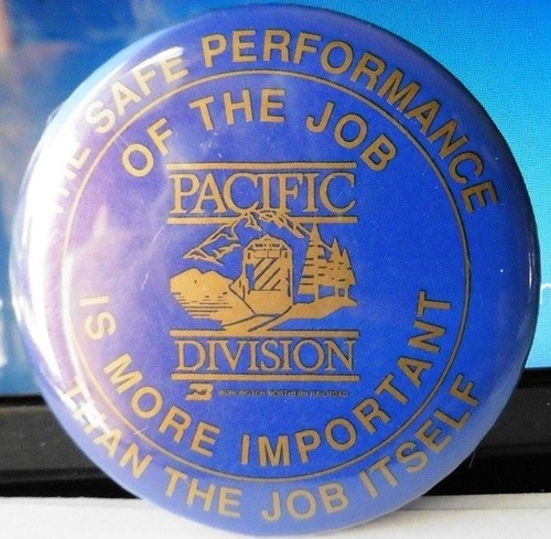Railroad pinback burlington - railroad,