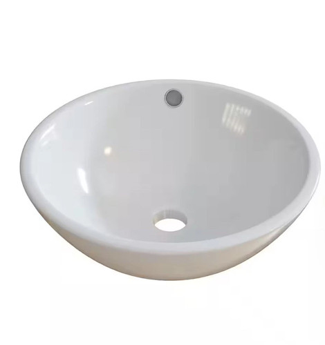 Round vessel sink white - 17",