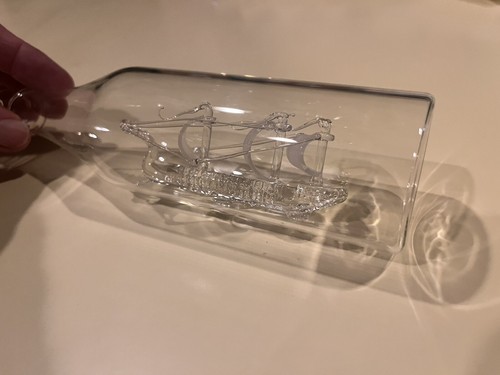 Vintage glass ship - ship, bottle