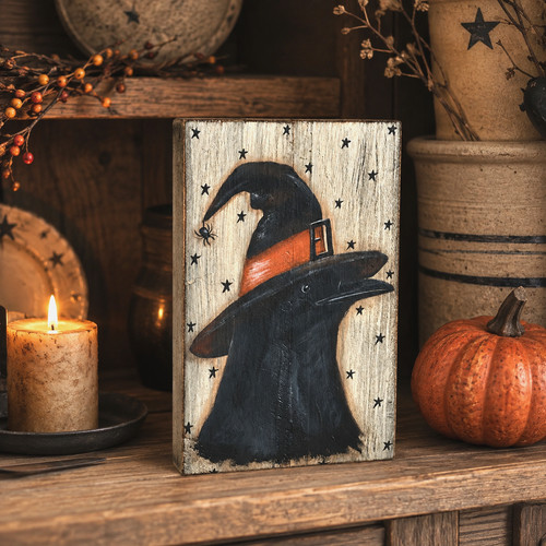 Primitive halloween crow witch - primitive,