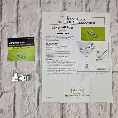 Baby lock blindhem foot for - lock,