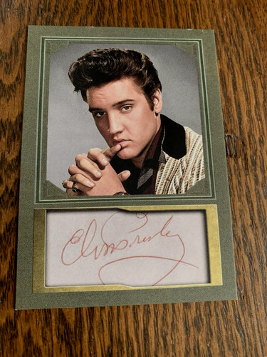 Elvis presley autograph card - presley,