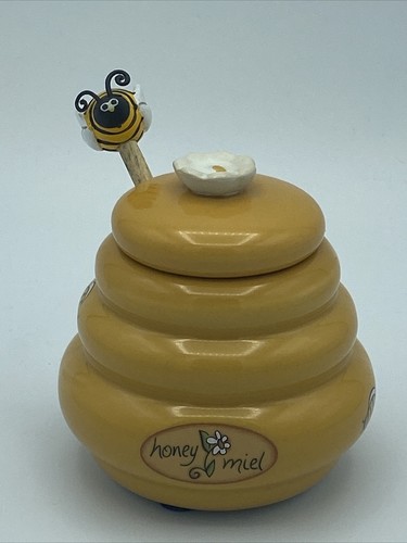 Ceramic bee honey jar - bee,