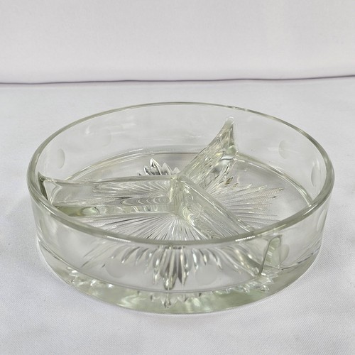 Vintage clear glass section - glass, 3