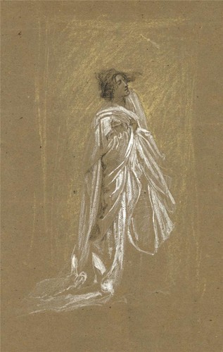 Study lady antique - of,