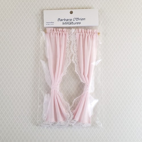 Dollhouse miniature curtains - dollhouse,