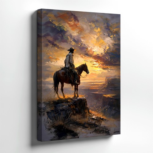 Wall art cowboy horse - wall,