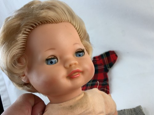 Vtg cloth vinyl doll - vtg,
